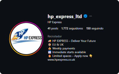 Perfil de Instagram da HP Express
